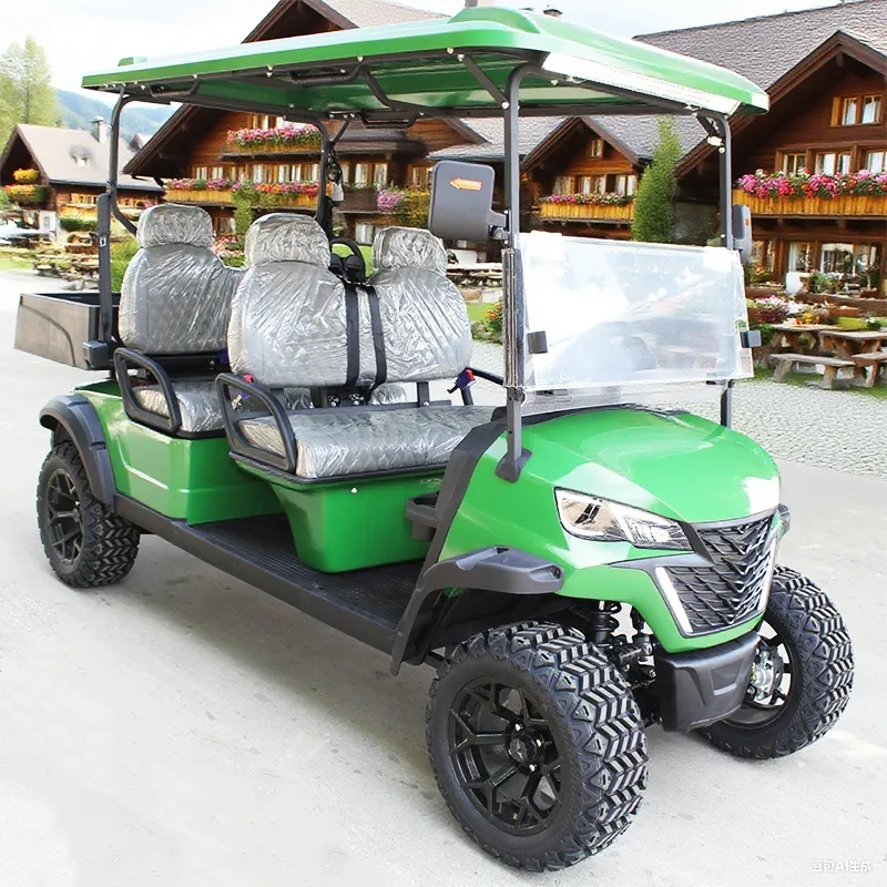 4 Seater Battery Powered AC System Electric Utility Cargo Golf Cart for Sale