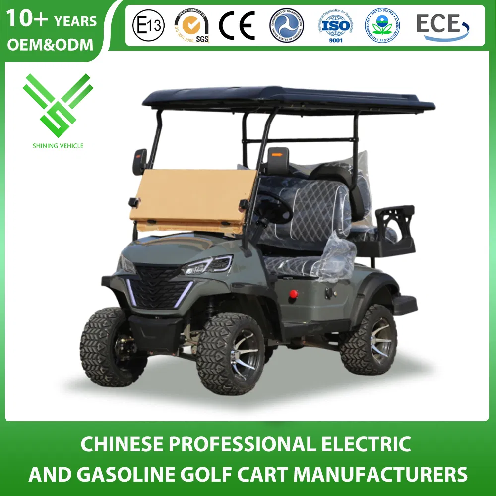 Golf Cart Factory 4 2+2 Seat All-Terrain Electric Scooter 48V Lithium Battery Vehicle off Road Tires Buggy Golf Cart for Golf Cource/Manor/Beach/Resort