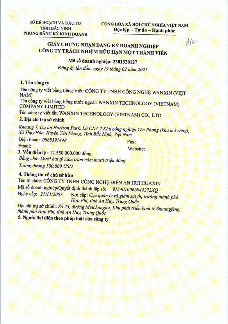 Factory Business License Certificate 1