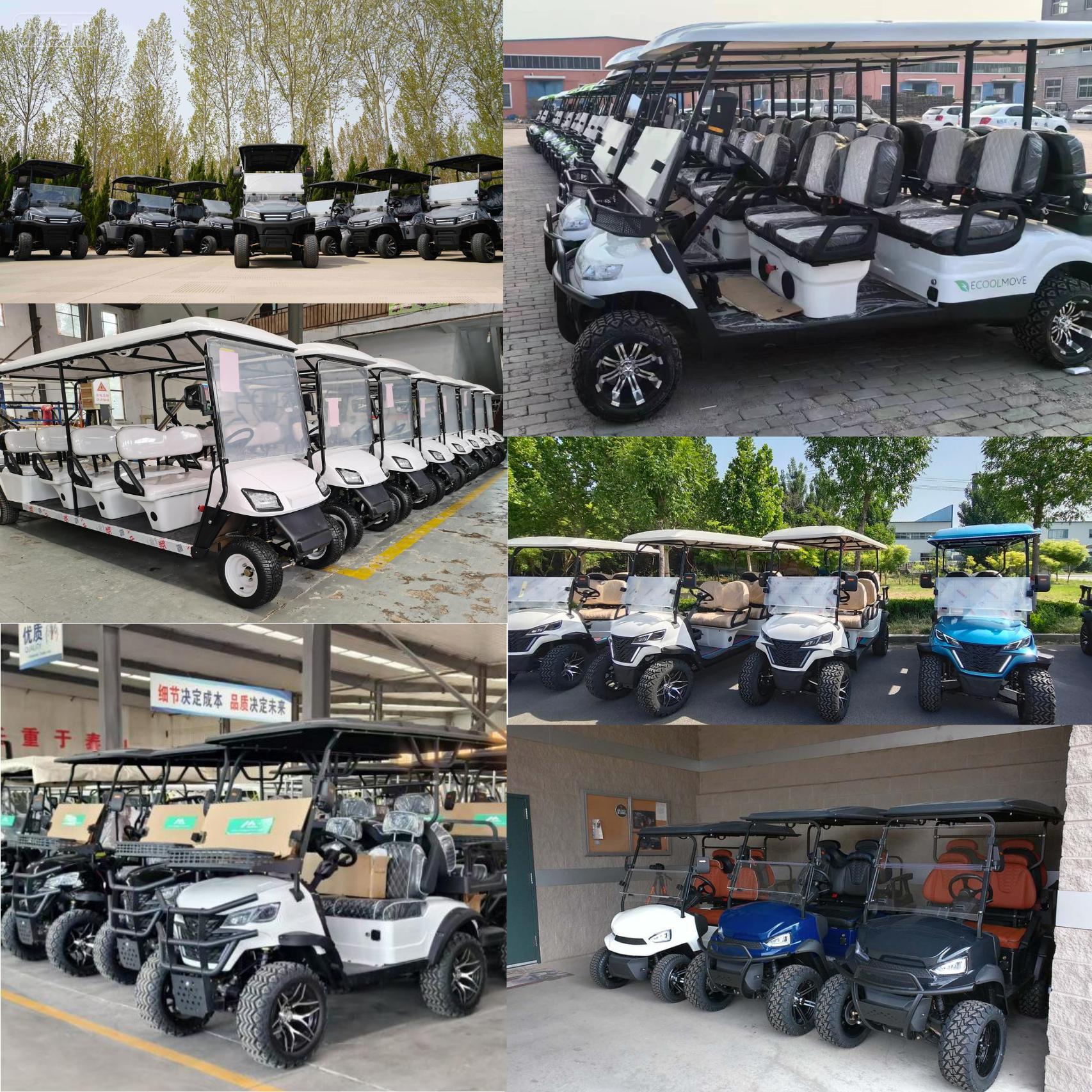 Electric Off-road Hunting Golf Cart with 4 Seats Metal Frame Curtis Controller High Speed Heavy Duty 48v Battery 90km Range