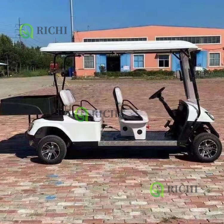 Heavy Duty Electric Golf Cart with Dump Bed 2 Seat Utility Vehicle Golf Cart Tires for Farm and Construction Work