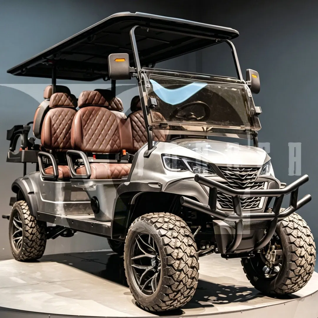 Tongcai &amp; Kepler 4+2 Passenger Electric Buggy Rotating Chairs &amp; Foldable Armrests, Premium Comfort for Resort or Residential Use Electric Golf Cart