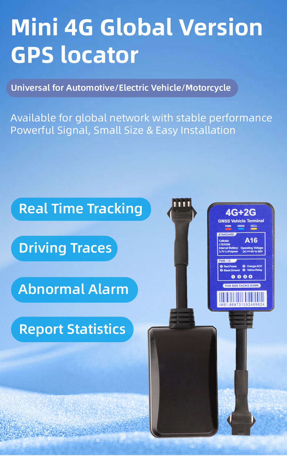 Wired Mini GPS Tracker
