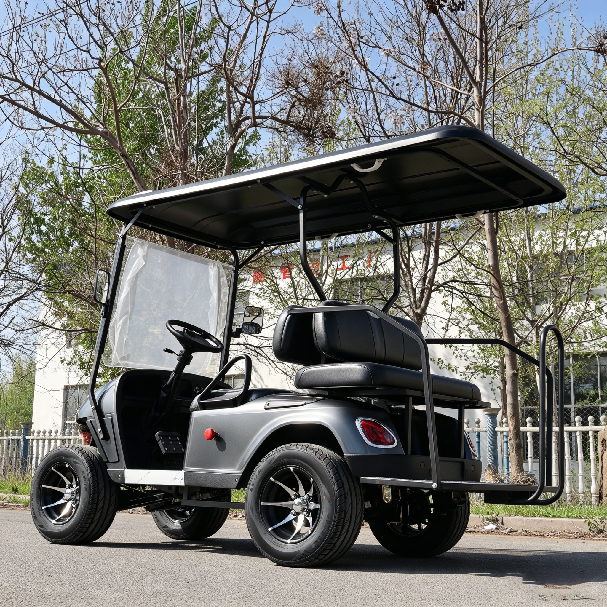 Smart 4-Seater Electric Golf Cart Backup Camera Street Legal LSV Lead Acid Battery 5kW AC Motor Max Speed 30-40km/h