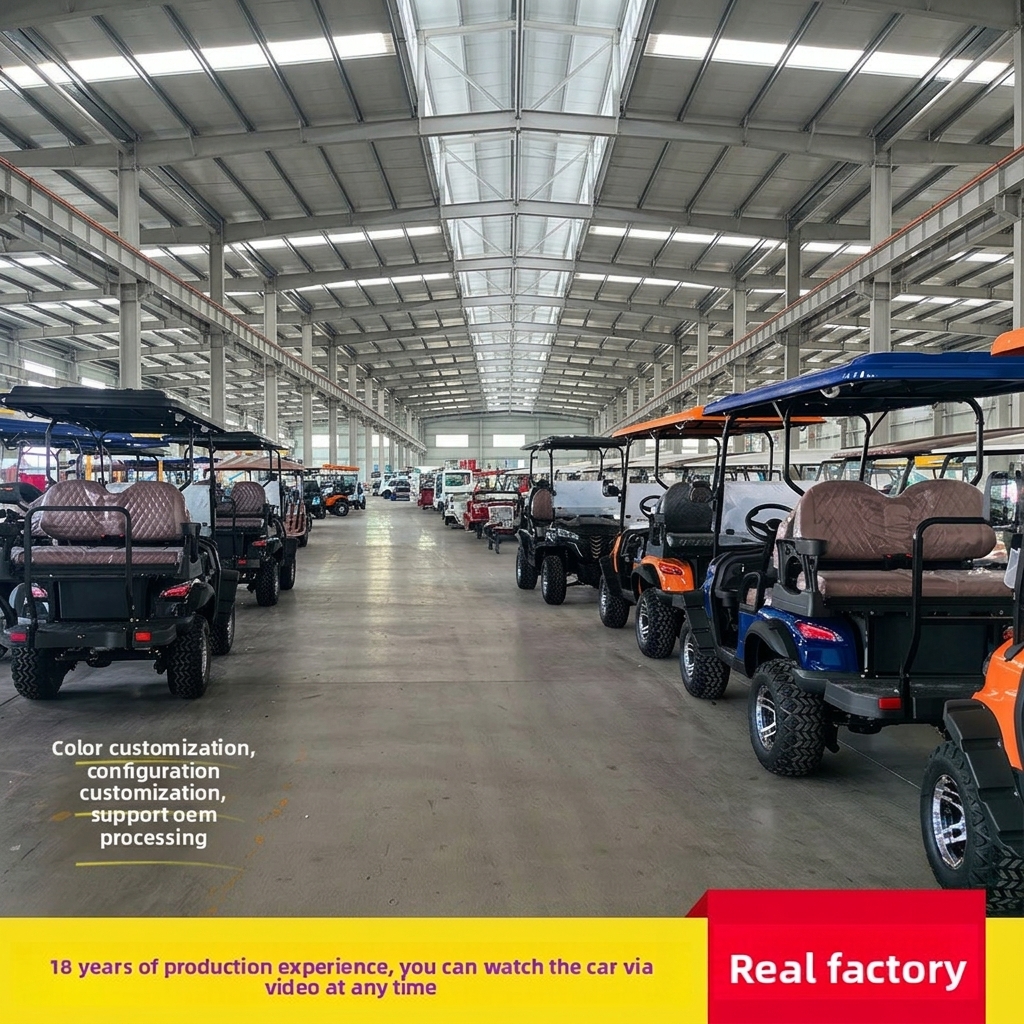 Electric Golf Cart 4 Seater 60V CE Certified 25 Grade Ability Luxury Off-Road Buggy Factory Direct 30Km/h Sightseeing Car