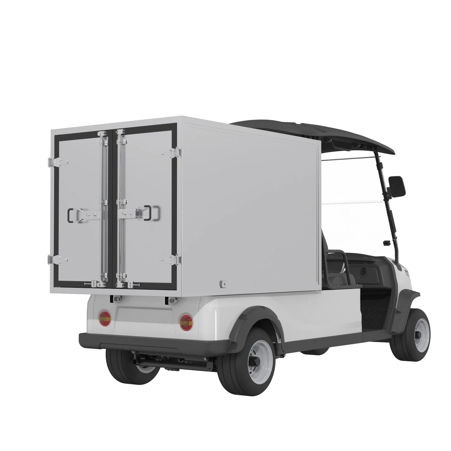 Electric Utility Cart with Fixed Cargo Box 2-Seater Golf Cart with Freight Cargo Electric Work Vehicle