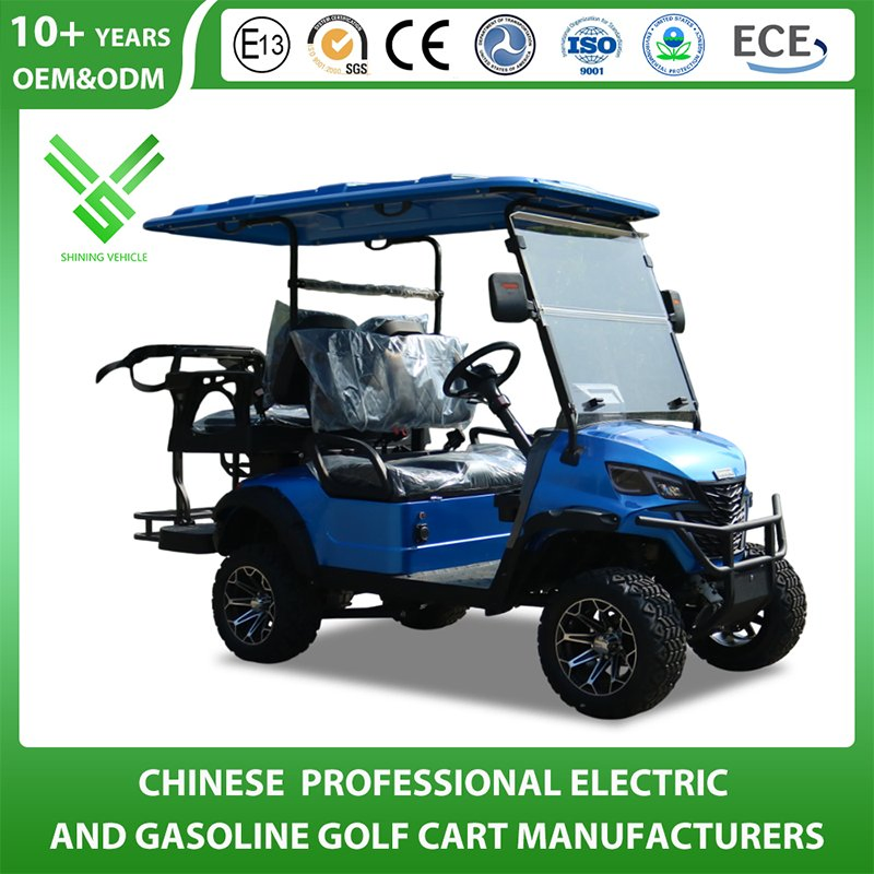 China Golf Cart Wholesale Manufacturer 2/4/6 Seater Utility Shopping Buggy Car Lifted off Road 48V Lithium Electric Power Golf Cart for Residential Property