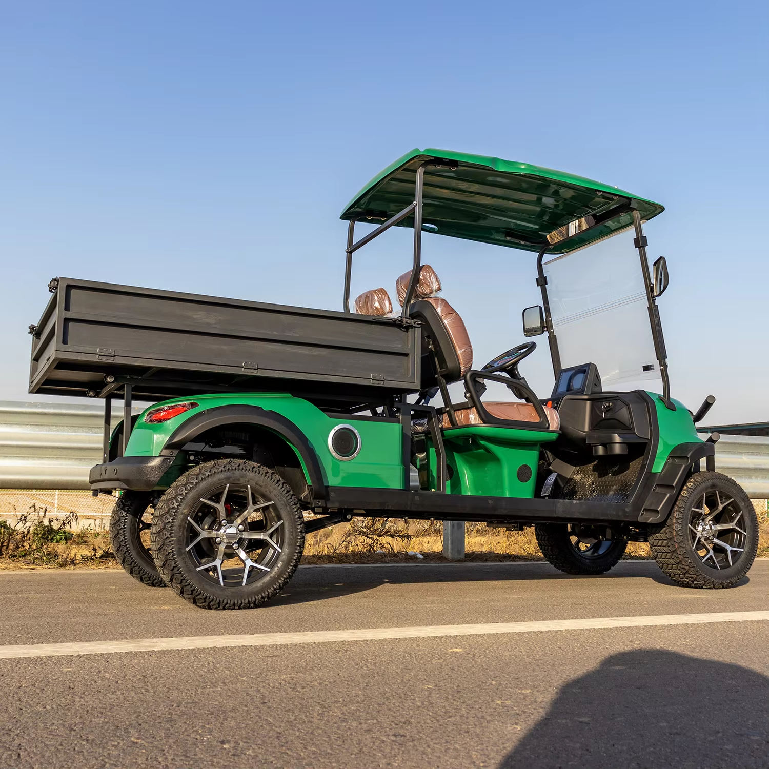 China 2-Seater Golf Cart with Removable Dump Bed Cargo Golf Cart for Hauling