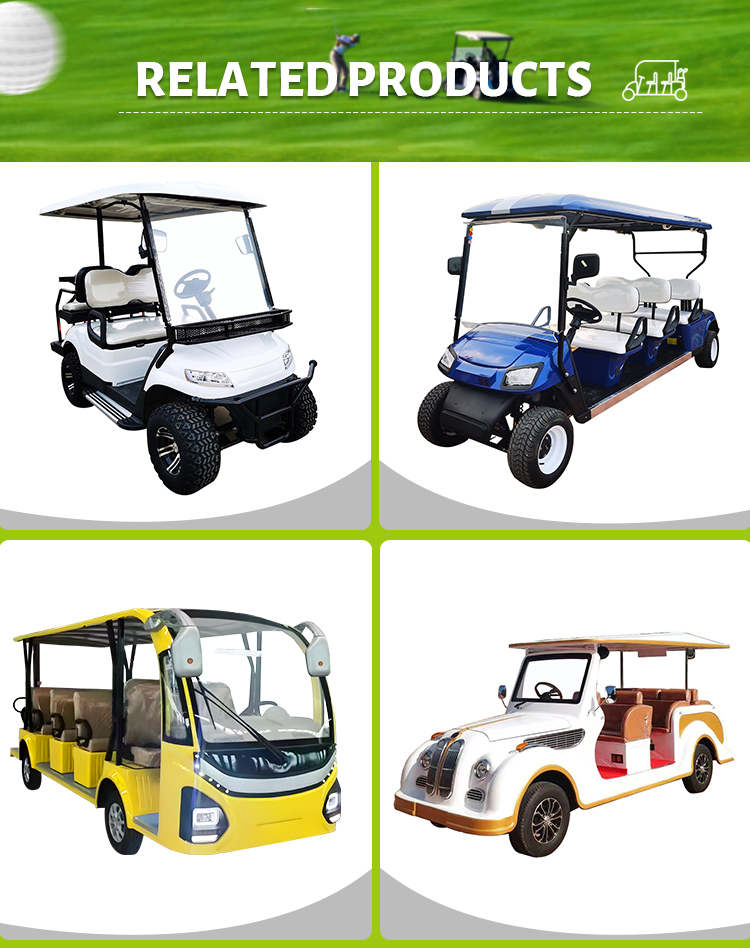 Electric golf cart rear view