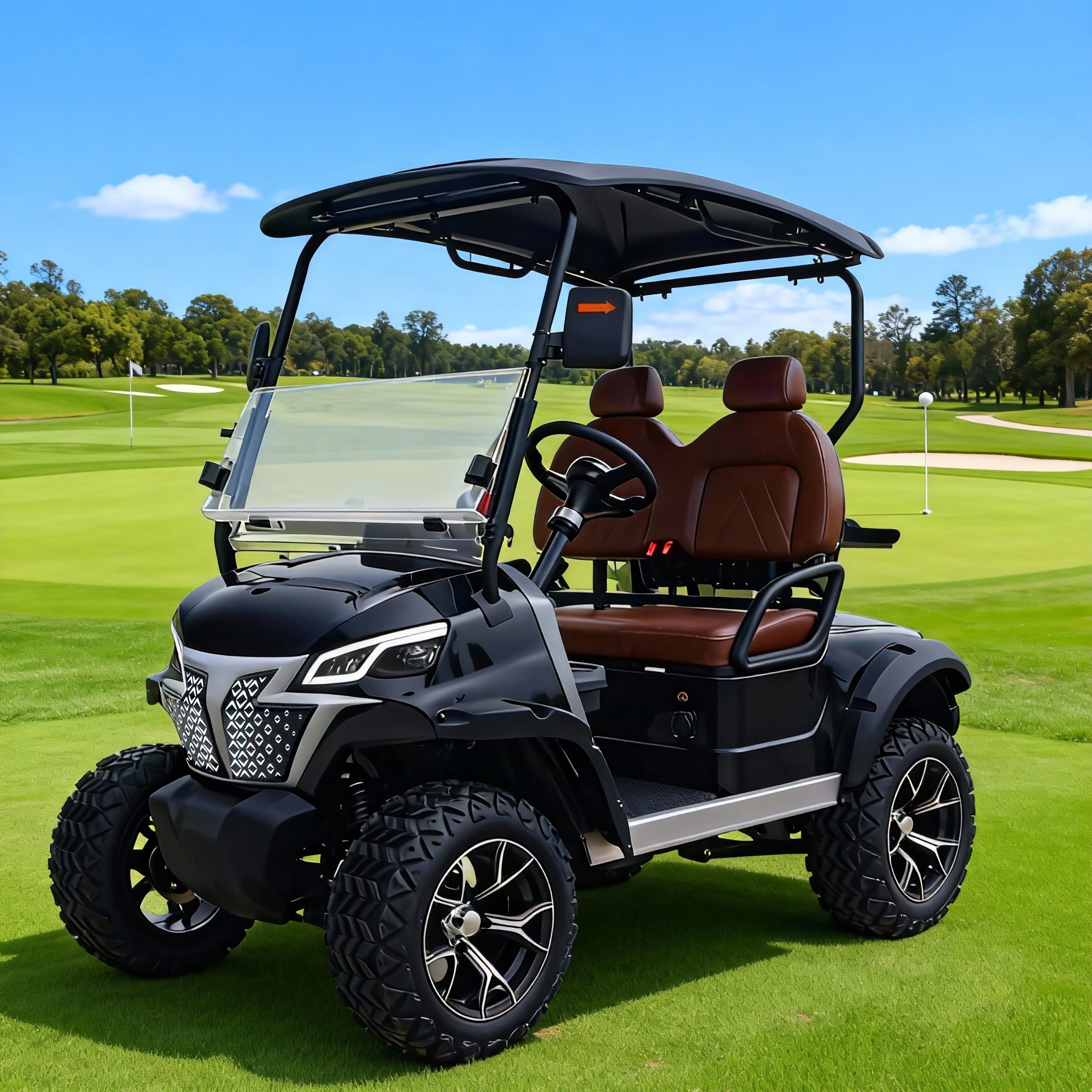 Electric Golf Cart Scene