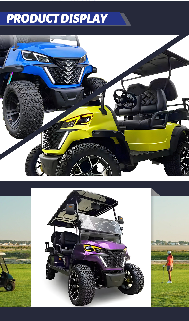 Electric golf cart front view