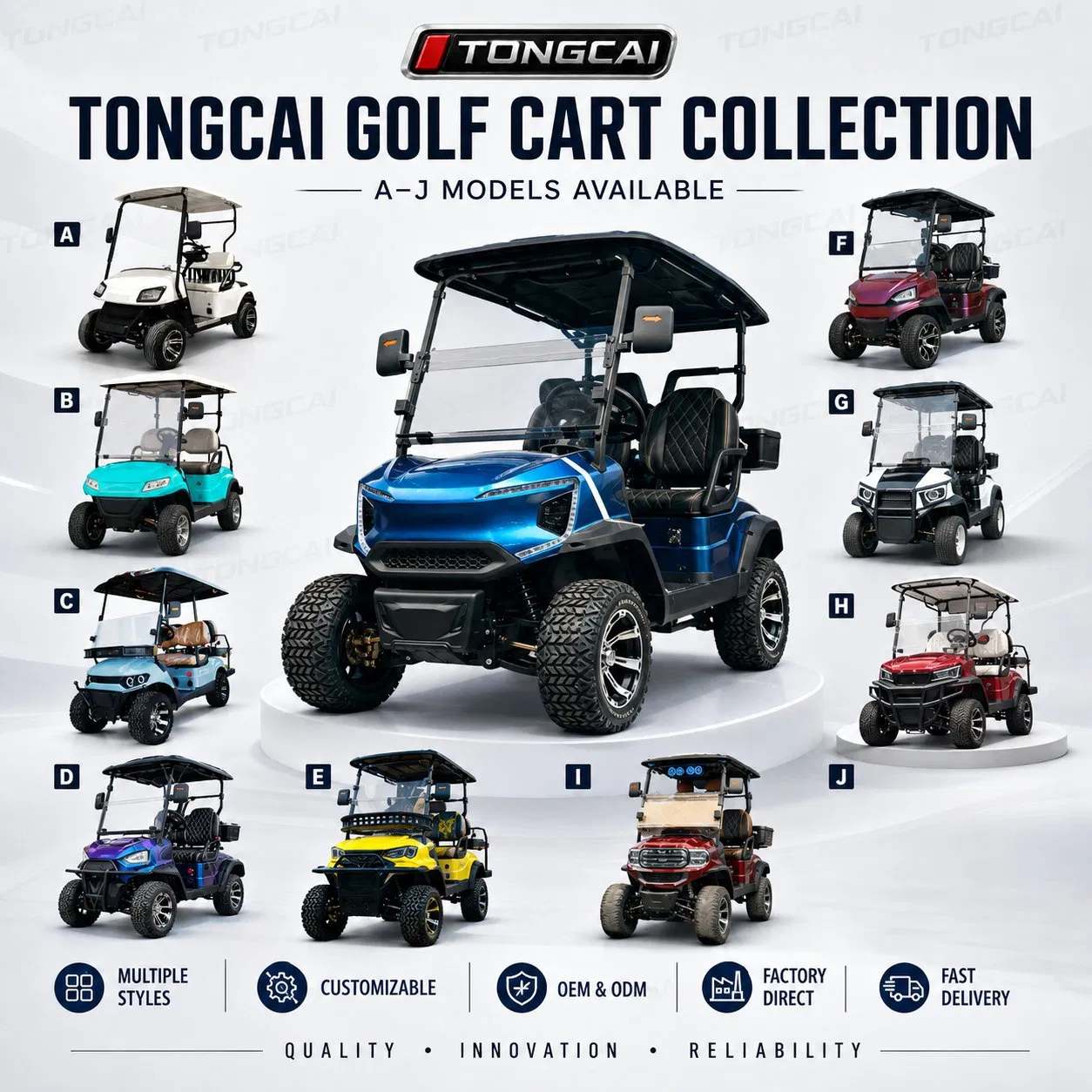 Tongcai &amp; Kepler Classic 4-Passenger Retro Electric Golf Cart Timeless Design, Modern Comfort, Perfect for Resorts, Events &amp; Leisure Tours Electric Golf Cart