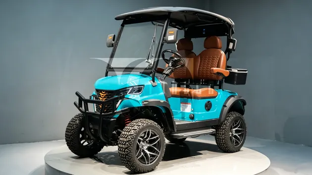 Golf Cart Wheel and Chassis Detail