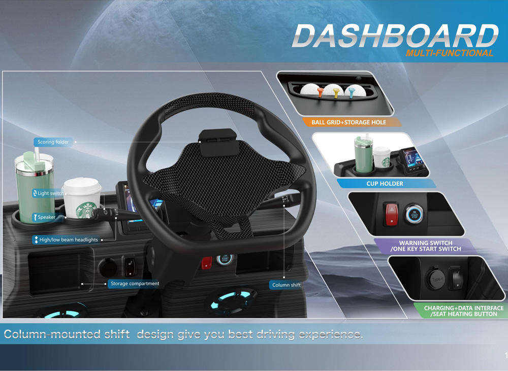 Wholesale Smart GPS Golf Cart Fleet Custom APP Multimedia Single Seat Golf Buggy OEM Personal Electric Golf Utility Vehicle