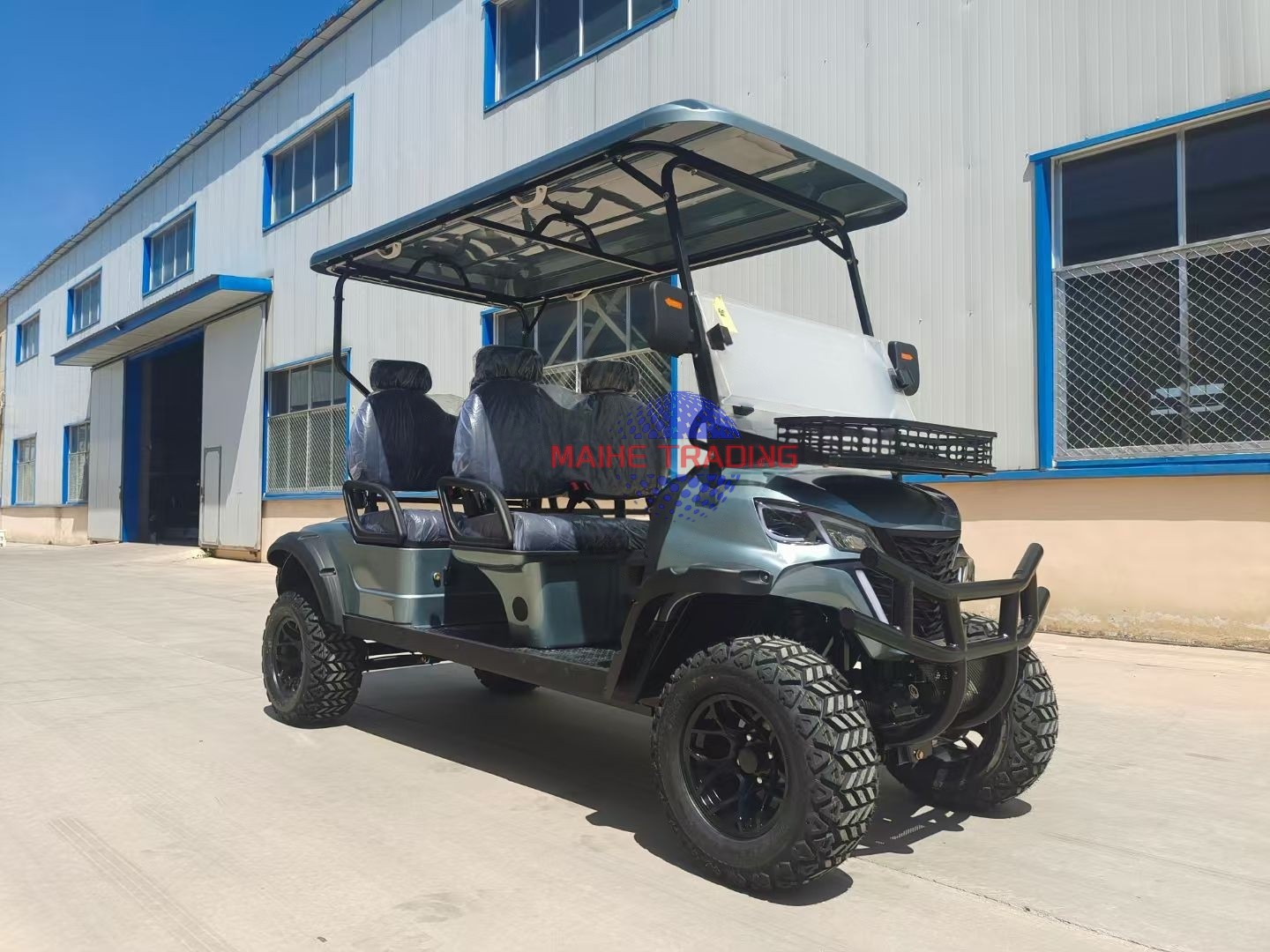 8 Person Electric Heavy Load Strong Frame King Golf Cart with High Efficiency Motor 70-90km Range for Industrial Park