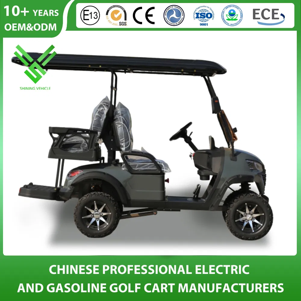 Golf Cart Factory 4 2+2 Seat All-Terrain Electric Scooter 48V Lithium Battery Vehicle off Road Tires Buggy Golf Cart for Golf Cource/Manor/Beach/Resort
