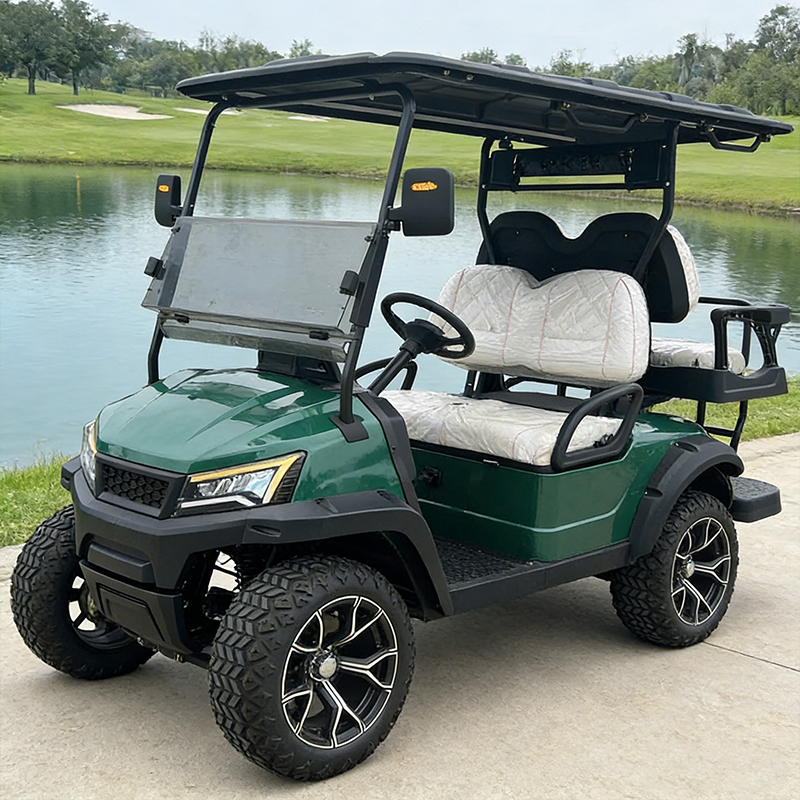 Professional Grade 4 Seater Golf Cart with Rear Caddie Standing Platform for Club Course and Rental Fleets