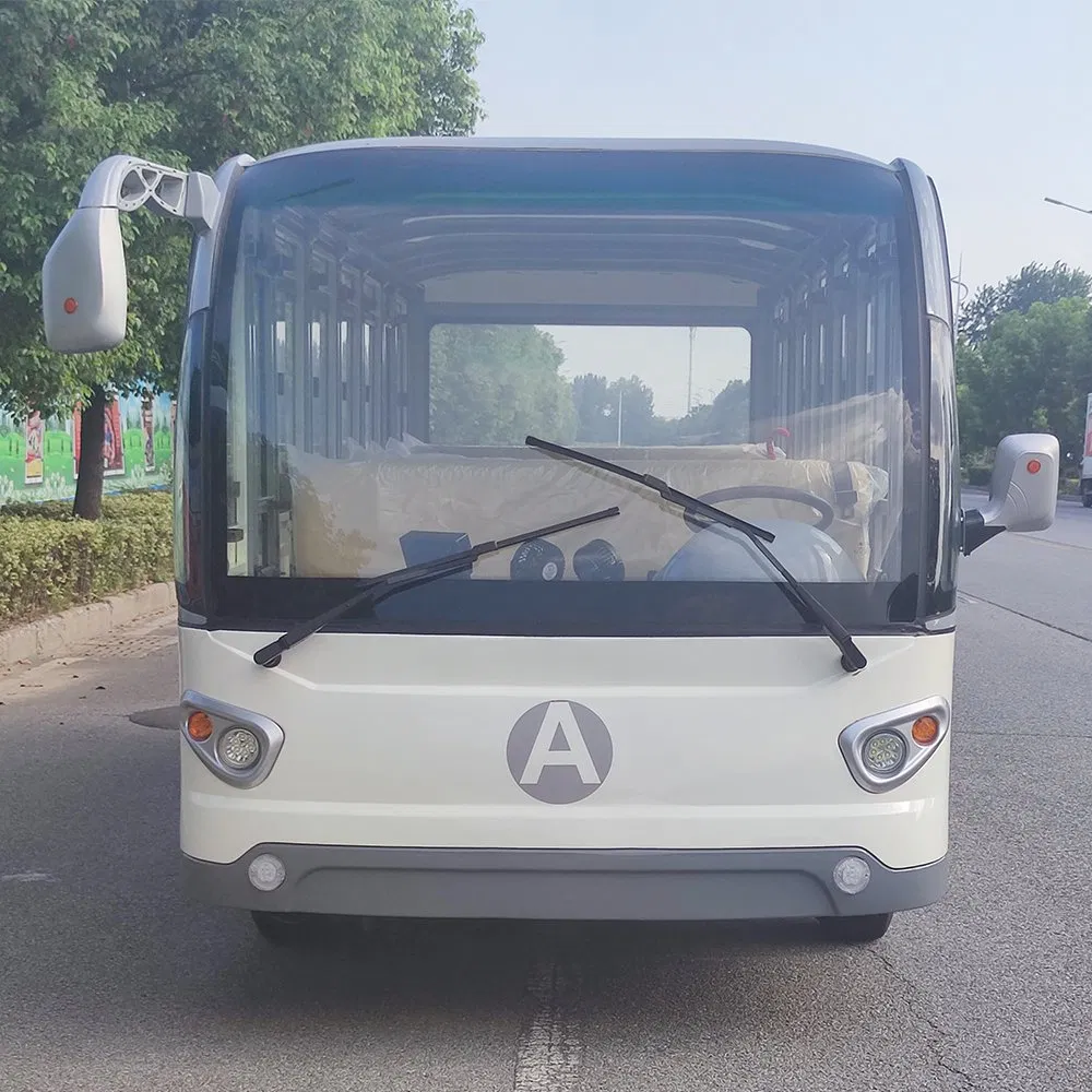 Battery Powered 23 Seats City Passenger Vehicle Tour Shuttle Electric Enclosed Sightseeing Bus