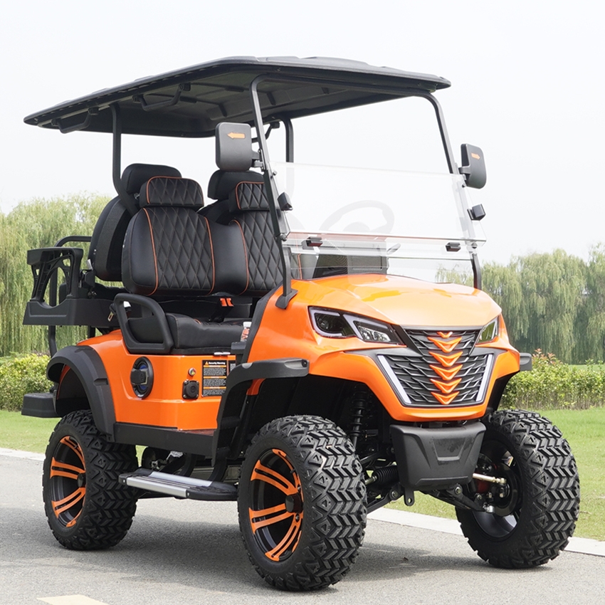 Max. 72V7KW AC System Lithium Battery Solar Panel 6 Seats Lifted Off Electric Golf Cart Buggy As Strong As 4x4 Golf Cart