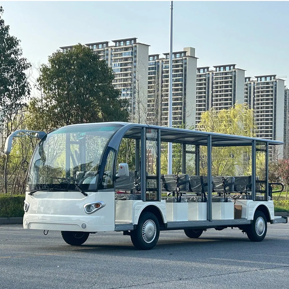 23 Seats Enclosed Tourist Bus Electric Sightseeing Car Shuttle Bus with CE 23-Passenger Open Sightseeing Car
