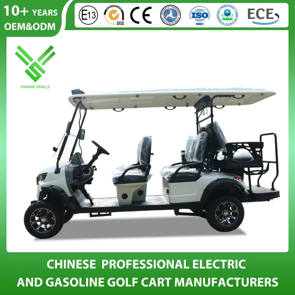 Shining Brand New Design Red Electric 6 Seater Electric Golf Carts