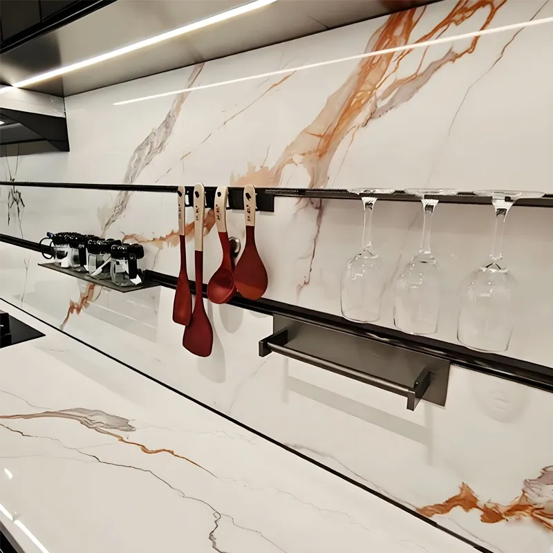No Scratches Good Surface Treatment Wall-Mounted Modular Kitchen Track-Mounted Storage System