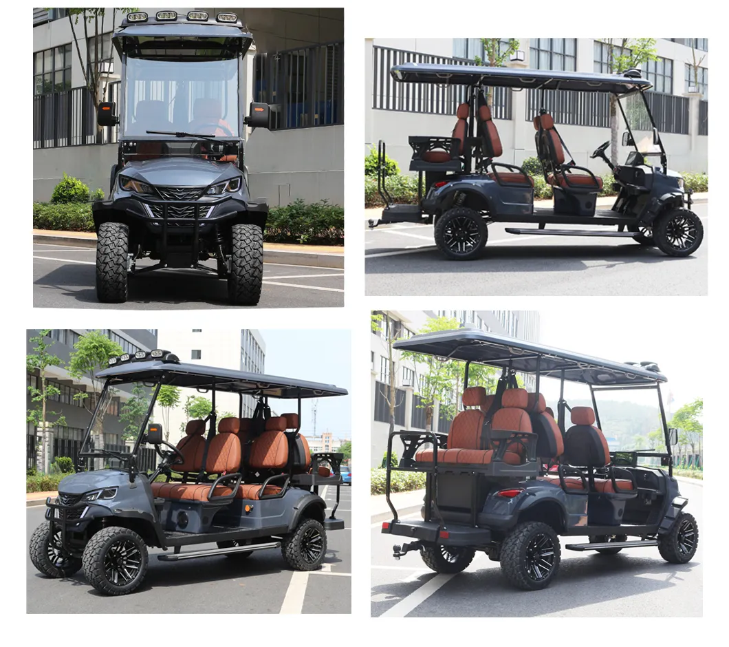 Electric Golf Cart with Shock-Absorbing Suspension
