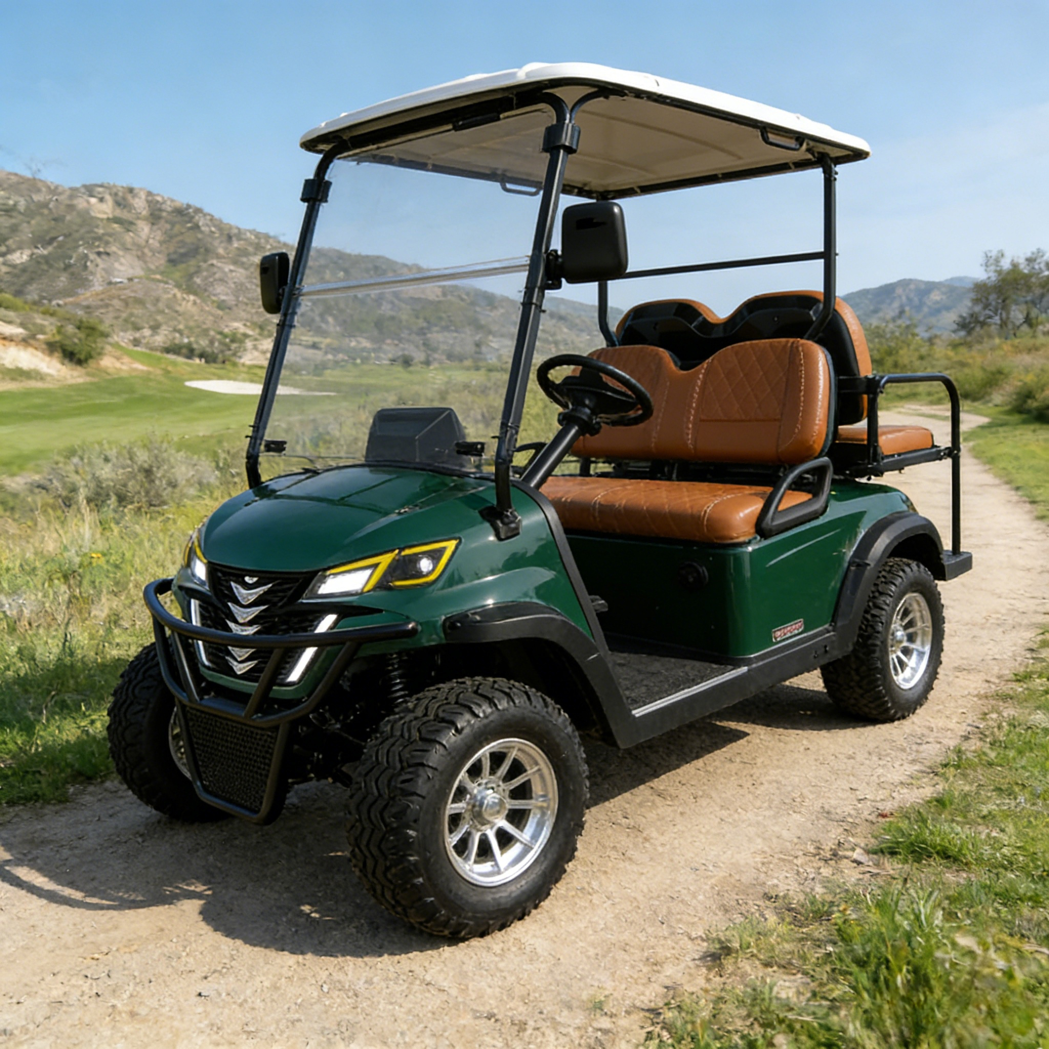 Wolan 3-4 Seater Electric Golf Cart with CE/DOT/Eec Certifications 70-90km Range for Budget Rental Fleet Service
