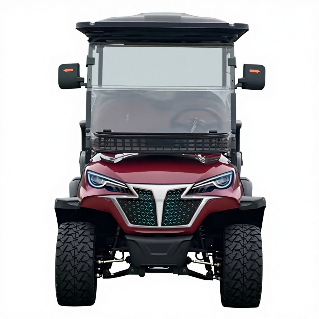 Intelligent 2 Seater Golf Cart With Lithium Battery for Member Pickup Wilderness Travel Eco Friendly Luxury Interior