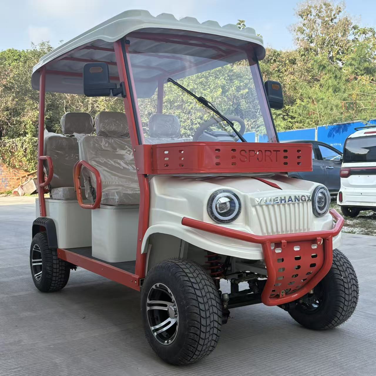 Rugged Electric Golf Buggy Designed for Hills, Sand, Grass and Rough Terrain, Stable, Smooth and High Torque Performance