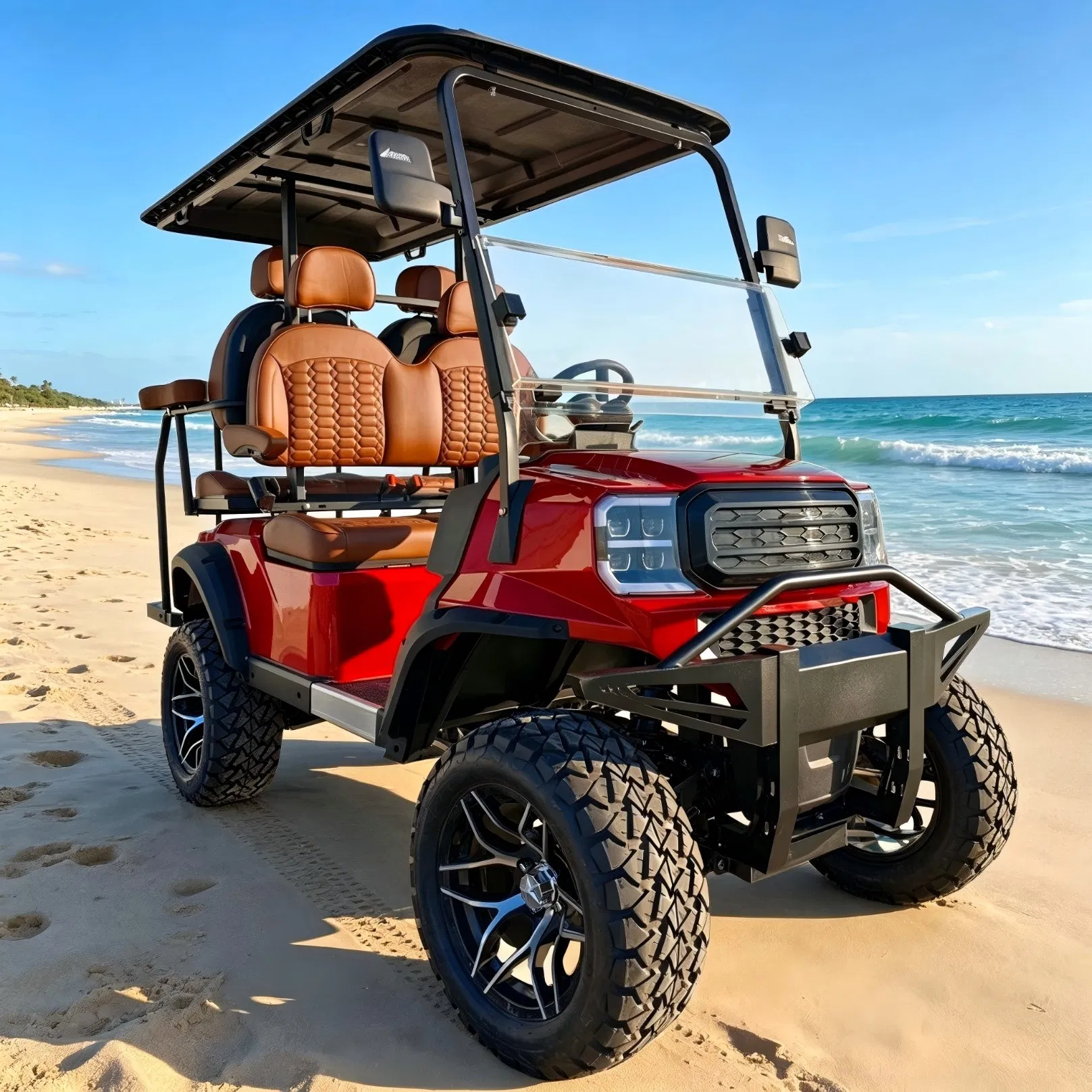 Tongcai Kepler Double Wishbone Suspension 4 Passengers Pack High Efficiency Zero Carbon Comfort Ride for Senior Community Shuttle Electric Golf Cart