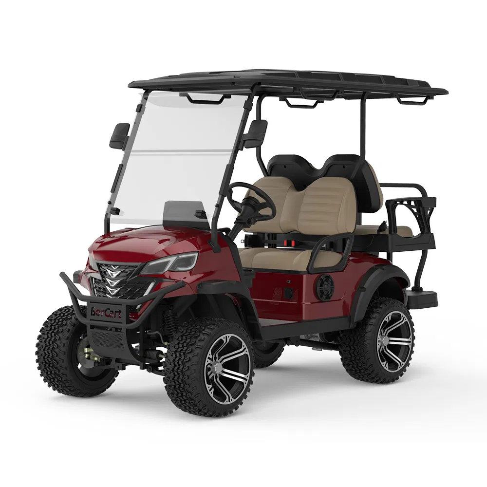 High Performance 10" &amp; 14" Road Tyres New Electric Golf Cart High Speed 2+2 4 Person Golf Cart with DOT Approved