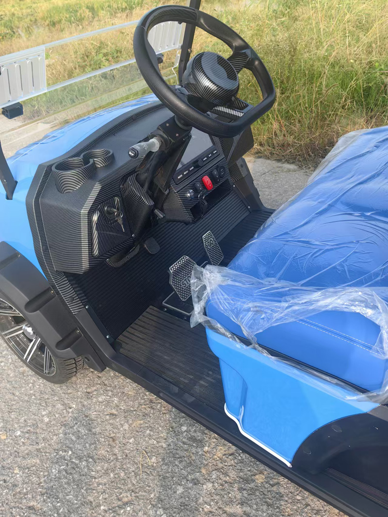 Modern Style 4 Passenger Golf Car Street Legal LSV Smooth Driving Electric Vehicle With Music Player Multi-functional Golf Cart