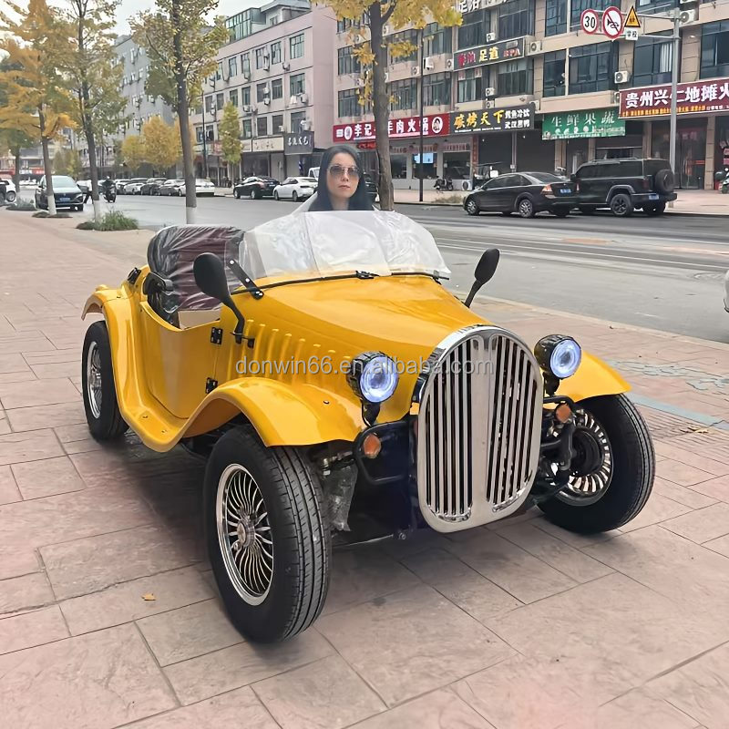 2025 Latest Style 8 - 11 Passengers 1800W Motor Golf Cart Luxury Electric Retro Vintage Classic Car