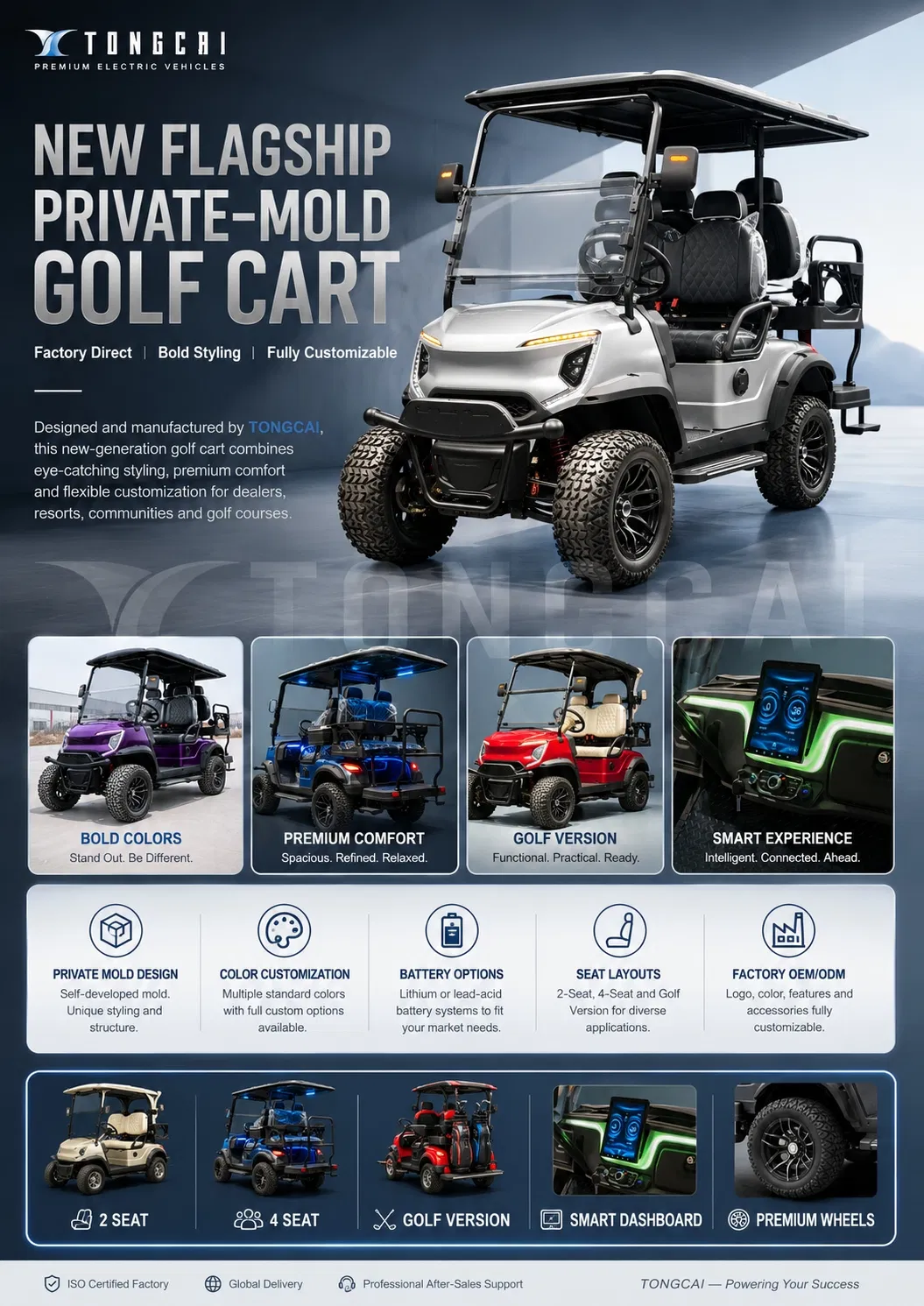 All-Weather Enclosed Golf Buggy Wiper System, Weatherproof Cabin, Ideal for Rain, Sun & Year-Round Resort Transport Electric Golf Cart