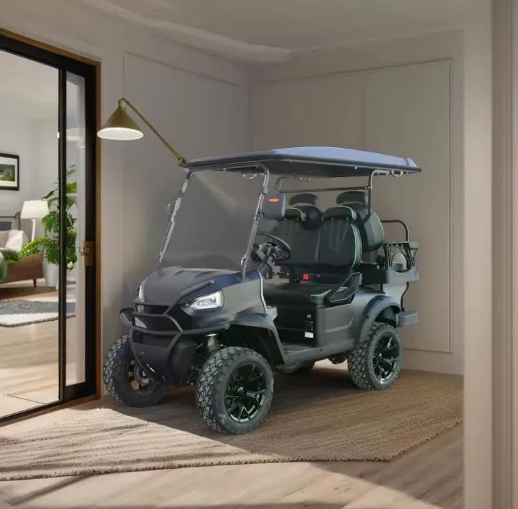 Lifted Outdoor Golf Cart Back View