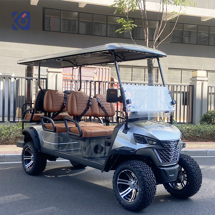 Camp Customizable Solar Panel Electric Golf Cart 6 Seater Sightseeing Golf Scooter Off Road Club Car