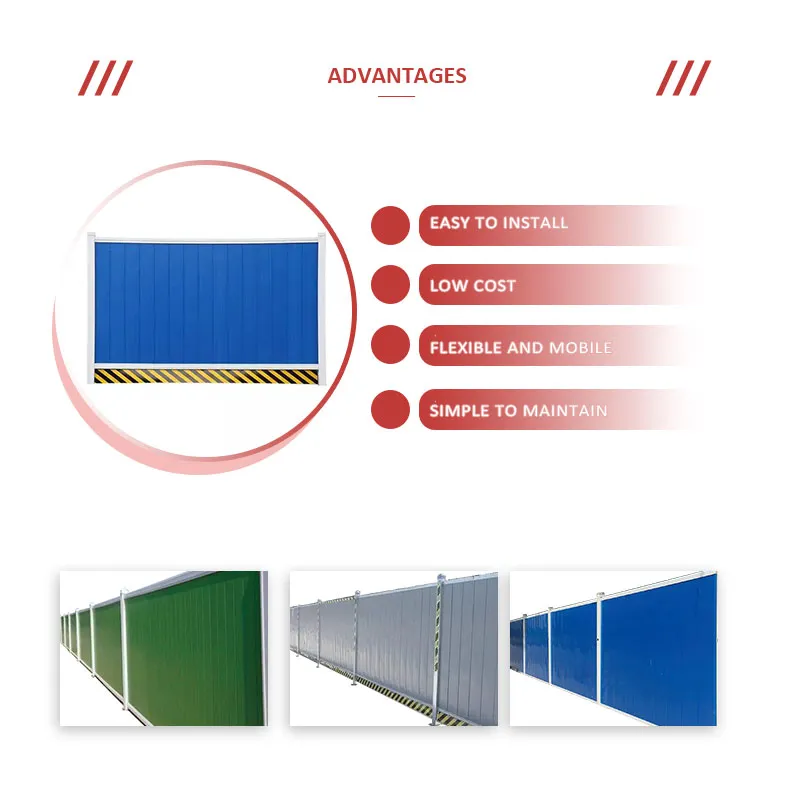 Quick Assembly Construction Hoarding Modular Fence System for Emergency Construction Projects