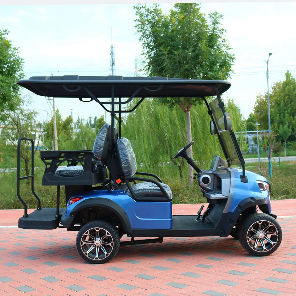High-Resilience High-Speed Performance Reliable 4 Seaters Golf Cart with LCD Display-Equipped