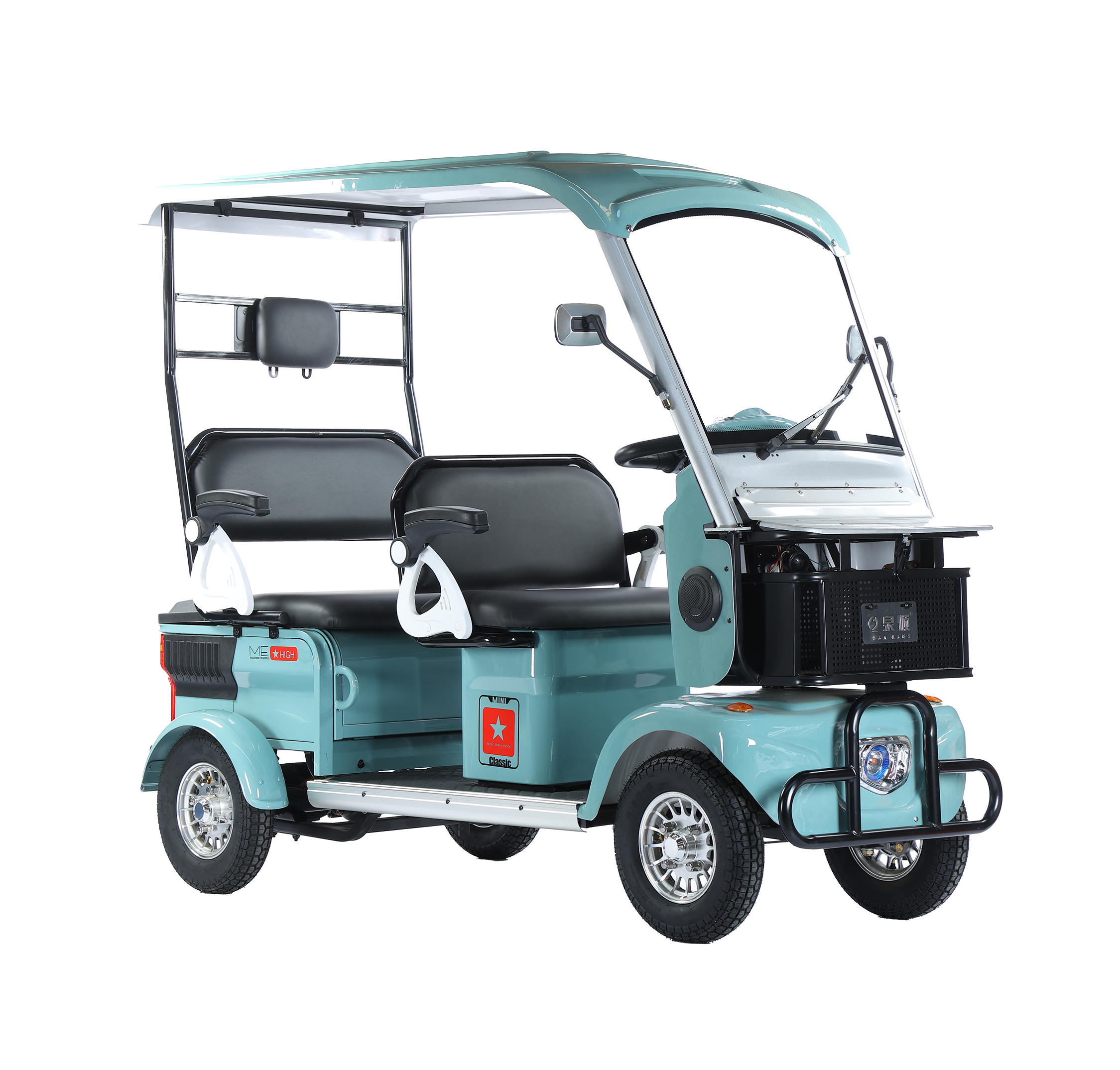 Robust Steel Frame Electric Bike with Solar-Powered Golf Cart for Parks and Grasslands Features Brake /Other Electric Bicycles