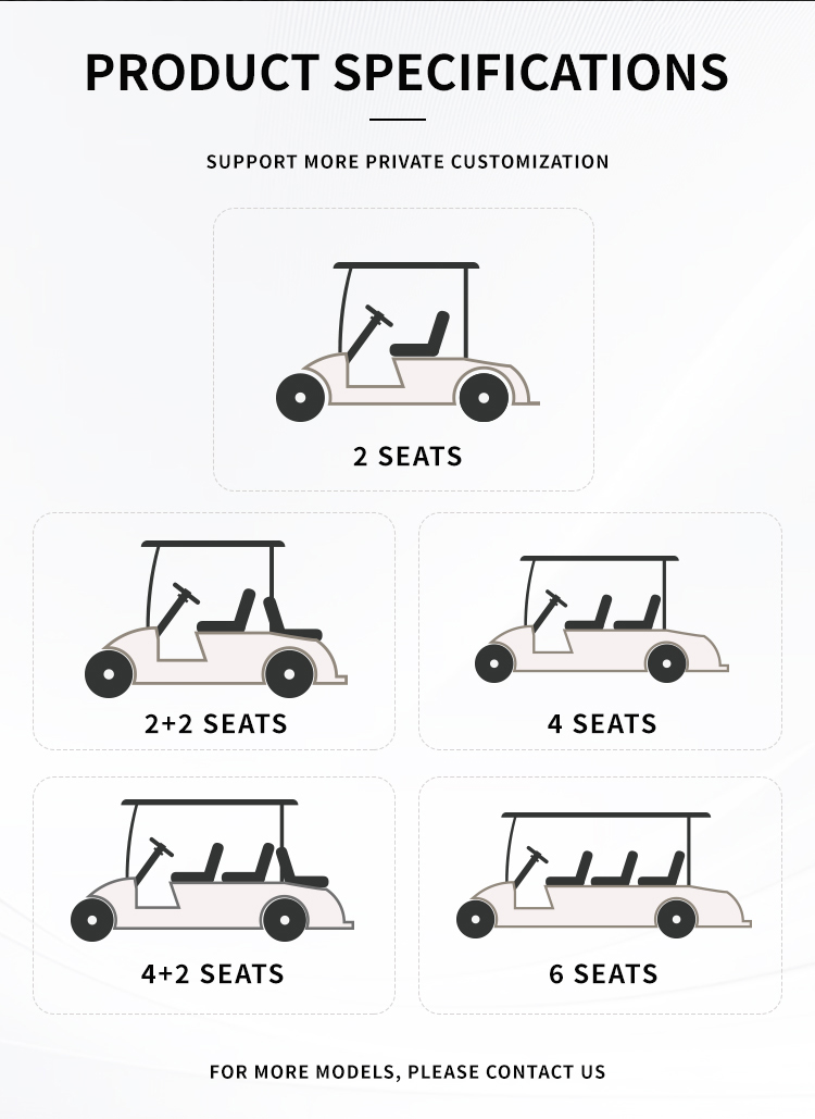 Electric Golf Cart for Sale Cheap Chinese Carts Best 2 4 and 6 Seater Lithium Battery 36V and 72V Options Club Golf Cars