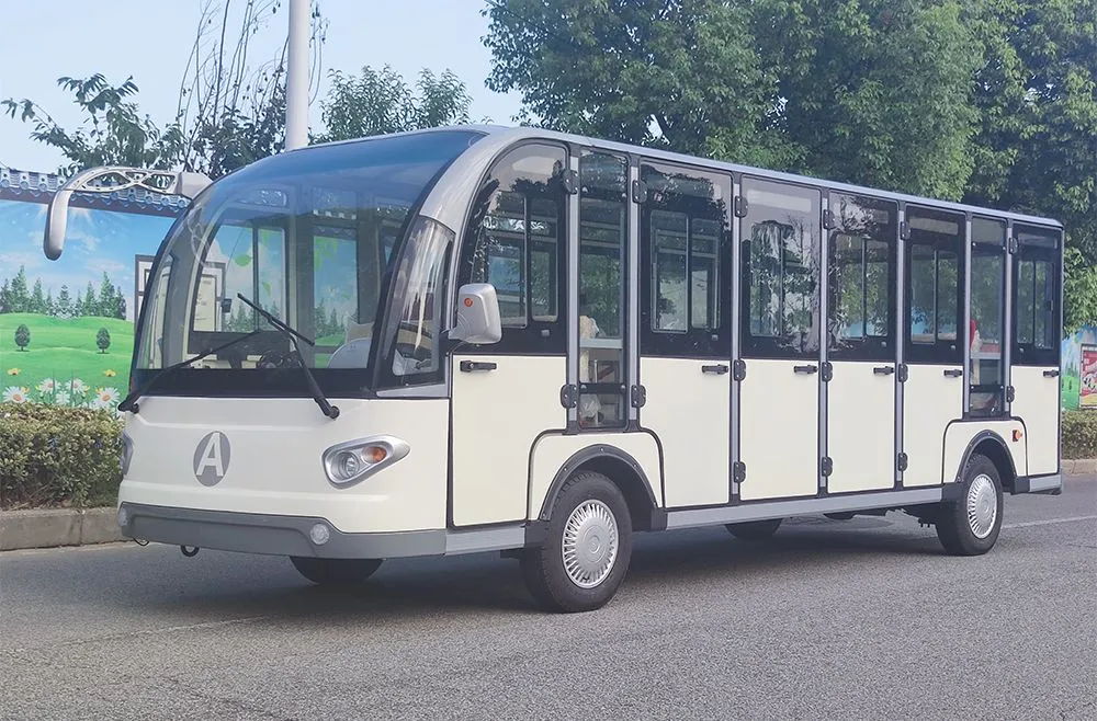 23 Seats Enclosed Tourist Bus Electric Sightseeing Car Shuttle Bus Closed Sightseeing Vehicle with CE