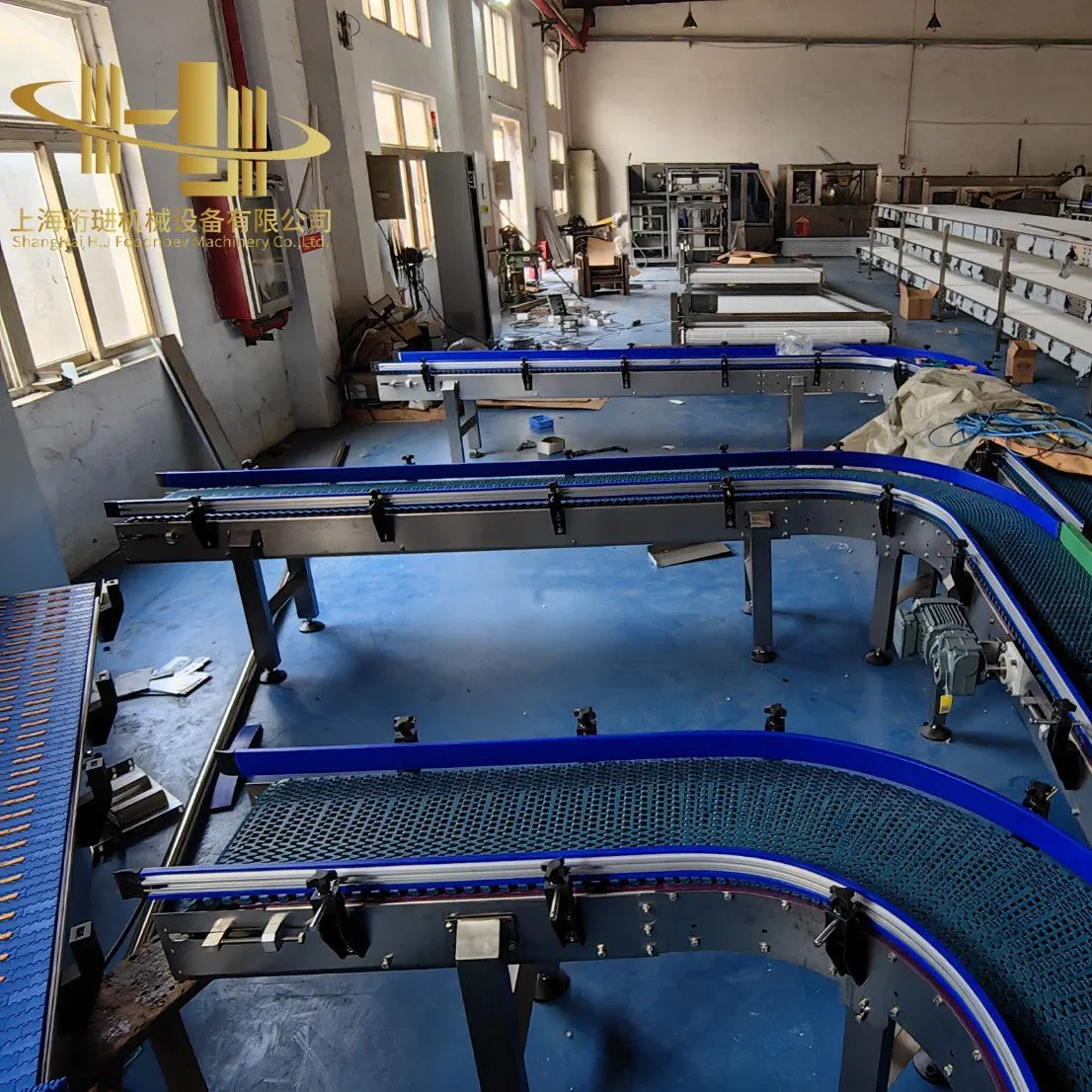 Powered Modular Belt Conveyor System for High Speed Sorting of Boxed Food Compatible with Packaging Machine