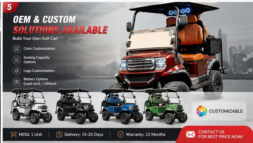 Enclosed 4-Passenger Winter Resort Golf Car Weatherproof Cabin, Heated Option, Ideal for Snowy Resorts Cold-Climate Leisure Electric Golf Cart