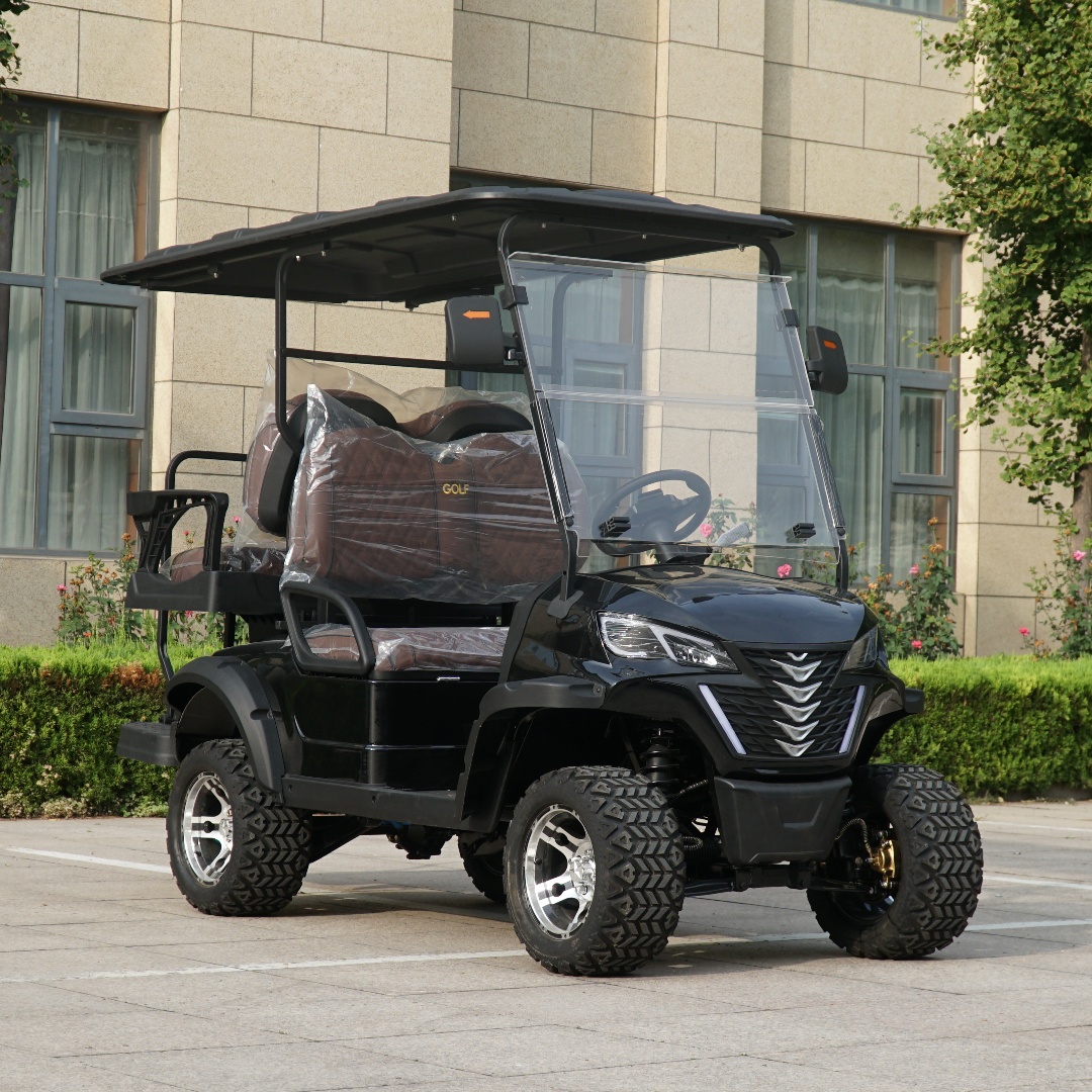 Shining Chinese 60v Low Cheap Price Electric 4 Seat Customized Solar Panel Electric Golf Cart Price Sale Electric Golf Buggy
