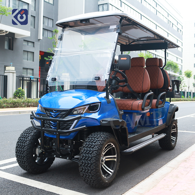 Camp Customizable Solar Panel Electric Golf Cart 6 Seater Sightseeing Golf Scooter Off Road Club Car