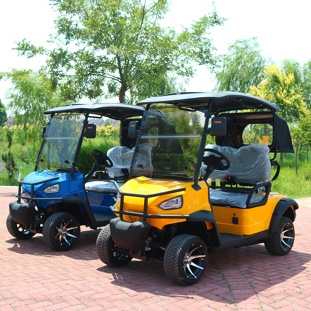 48V Lead Acid Battery Electric 2 Seater Golf Cart Off-Road Hunting Cart Competitive Golf Car CE Certified 30-50Km/h