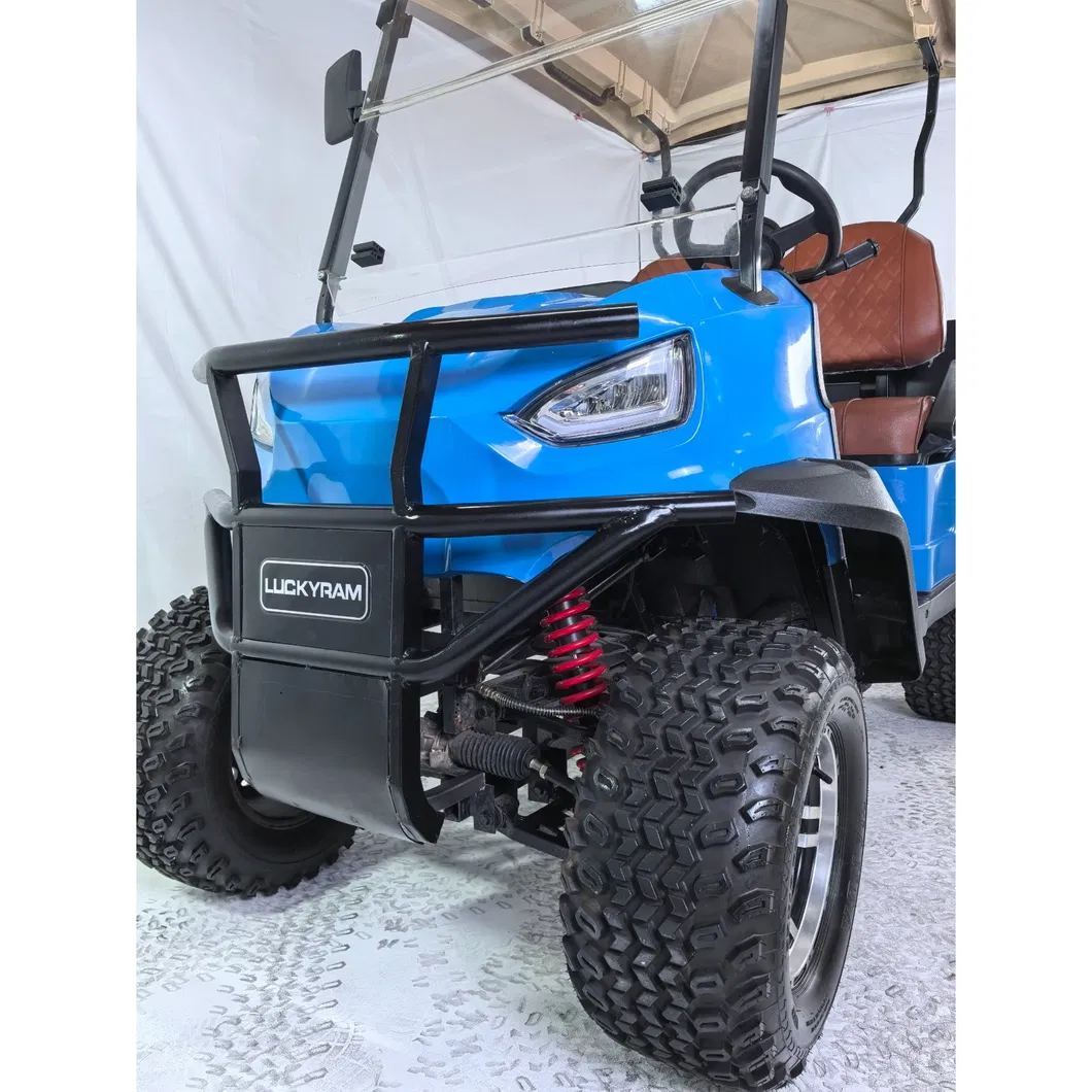Powerful 5kw Motorized Golf Cart for Two, Equipped with Spacious Cargo Dump for Versatile Use