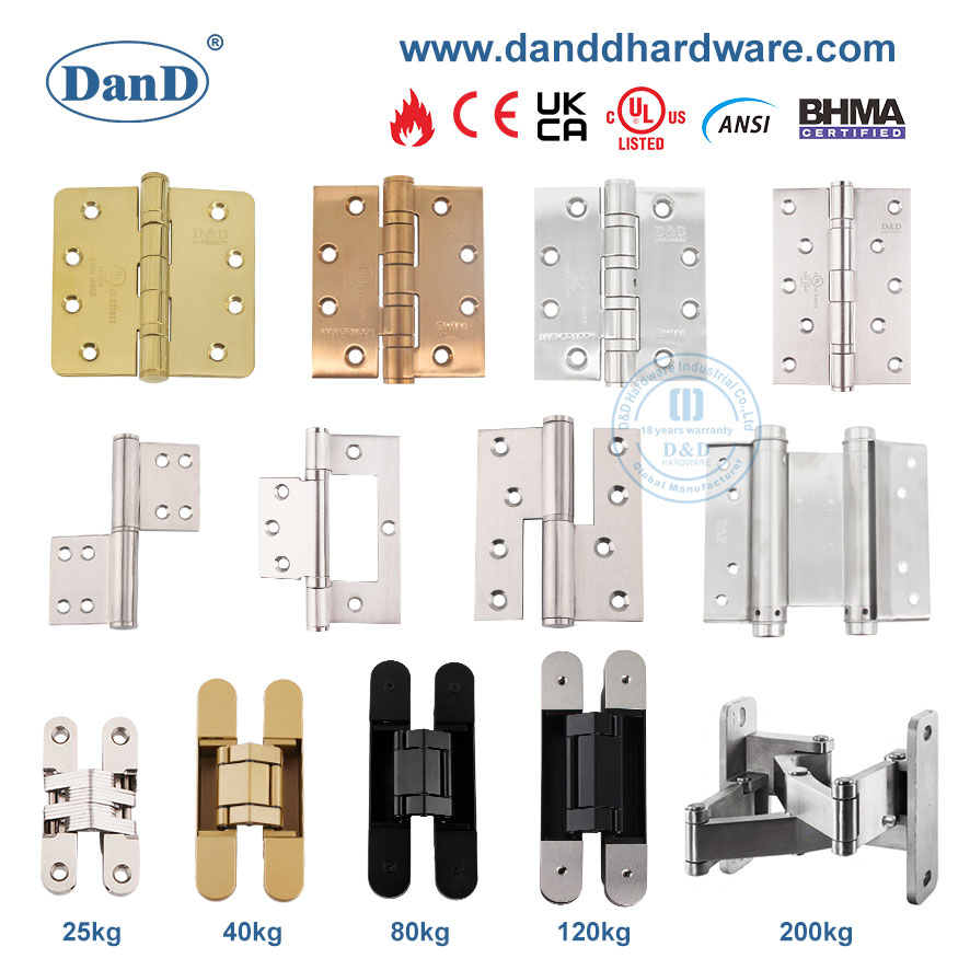 CE Stainless Steel 304 Concealed Butt Flag Flush UL SS316 Heavy Duty Mortise Brass Spring Pivot Piano Folding Cabinet Continuous Glass Door Hardware Hinge