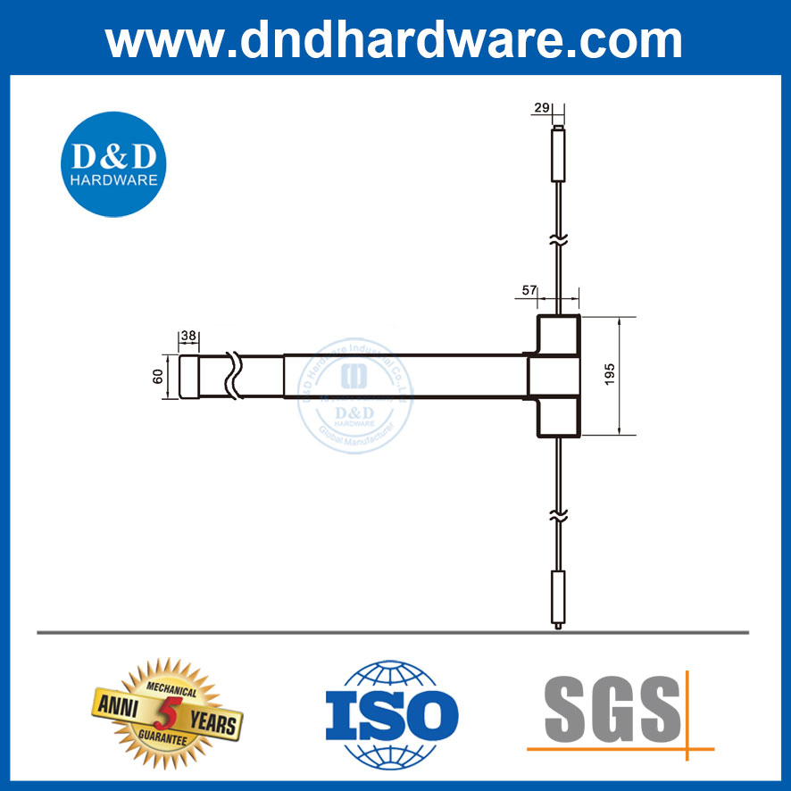 Stainless Steel 304 Commercial Fire Door Push Bar Panic Exit Device Suppliers